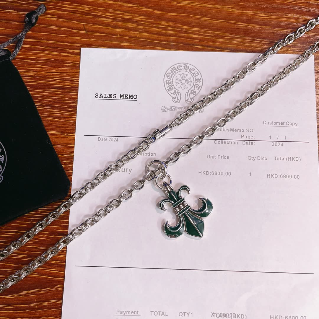 Chrome Hearts Fleur-de-lis Pendant Necklace